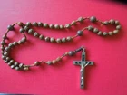 J5783  ANTIQUE   PRIEST/MONK  ROSARY  NICE WOOD  CARVED  BEADS  SEE DESCRIP