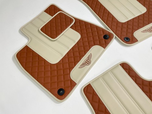 Bentley Bentayga Floor Mats, Trunk mat, Pillows 2016-2022 Saddle/Linen - Bild 2 von 5