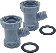 2 Pcs Kitchen Sink Drain Pipe Adapter Y-Shaped, 1.77 Inch Y-Shaped Filter Connec