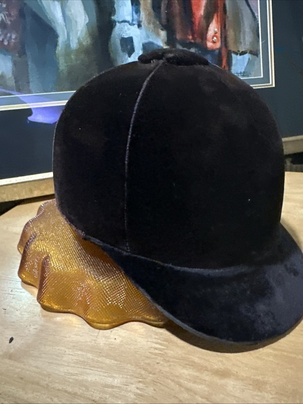 Vintage Horse Riding Equestrian Helmet Velvet