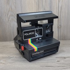 Polaroid Camera Spirit One Step 600 Land Instant Rainbow Stripe VTG