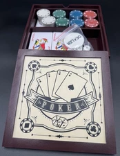 Poker Chips Cards Dice Set Game Box New Father's Day Gift Idea 