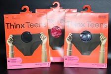 3 PACK Thinx Teens Briefs Leakproof Period Underwear, Size M/11-12