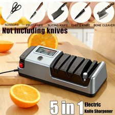 5 in 1 Electric Knife Sharpener-3 Rotational ...