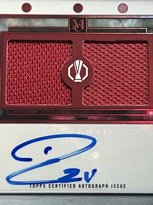 2024-25 Topps Museum UEFA Paulo Dybala Dual Patch Autograph RUBY 