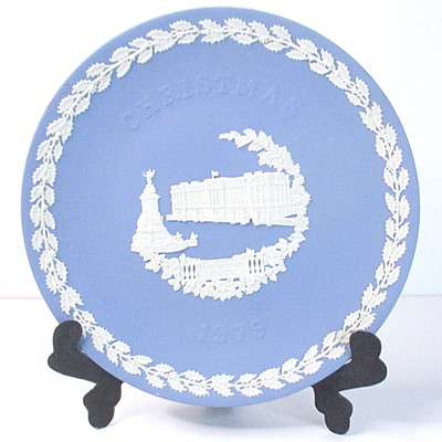 Wedgwood - Jasperware Weihnachtsteller 1979 - Buckingham Palace 21 cm 8'' - verpackt