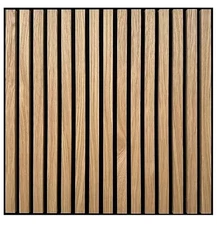 Acoustic Slat Wood Tile Natural Wall Panels, WPWP6347 23.6" x 23.6"