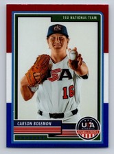 2023 Panini Stars & Stripes Red, White, & Blue  USA Baseball #22 Carson Bolemon