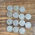 Lot of 14 Circulated US Buffalo Nickels 1913-1938 75% Copper 25% Nickel 5C