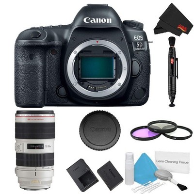 Canon EOS 5D Mark IV DSLR Camera (Body Only) 3 Piece Filter Kit w/ 70-200mm 2.8L