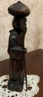 Vintage / Antique Hand Carved Wood Asian Man Figurine 8 Inches Tall With Staff — photo 5