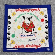 Vintage Bud Light Spuds MacKenzie Bandana Made in USA 80s