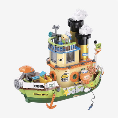TOP TOY × Little Parrot BEBE Vacation Series: Adventure Ship Building Blocks