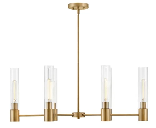 Lark 85406 Shea 6 Light 34"W Linear Chandelier - Black - Picture 4 of 11