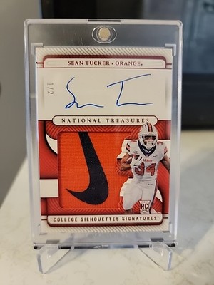 Sean Tucker 1/2 2023 Panini National Treasures Auto Nike Swoosh RPA Rookie Card