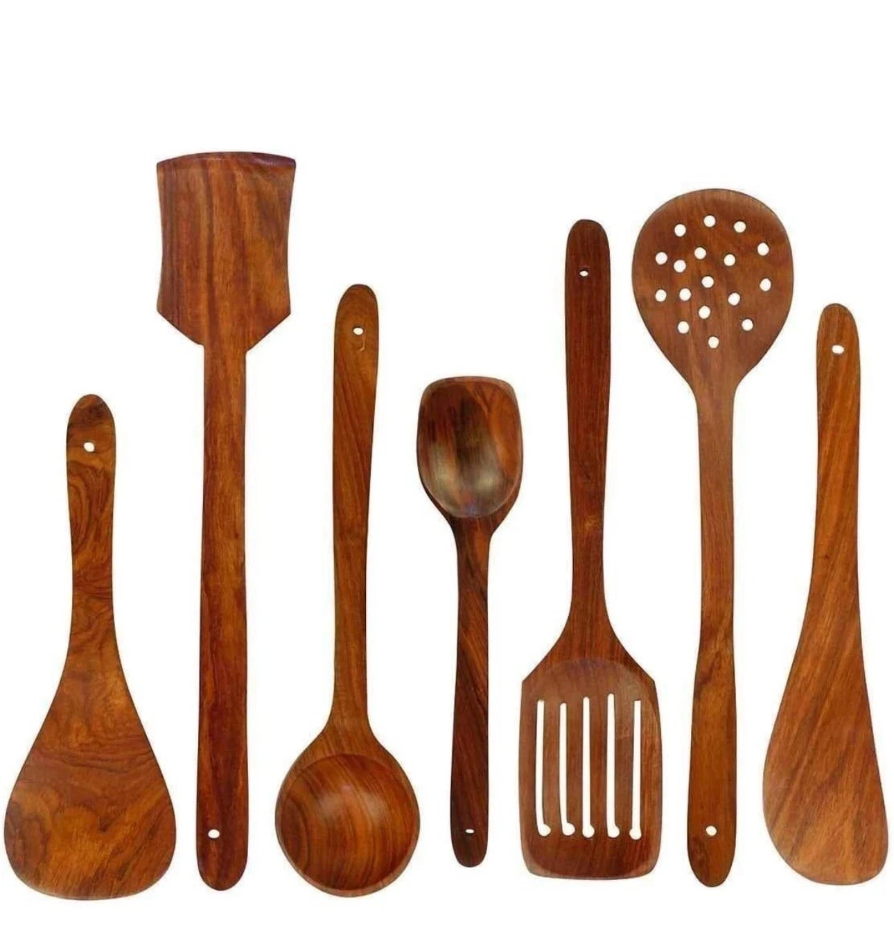 Wooden Serving and Cooking Spoons Set Kitchen Organizer Items
Opens in a new window or tab