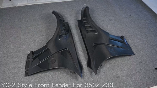 CARBON YC-2 Style Front Fender Vented Flare Pair Fit For 02-08 Nissan 350Z Z33 - Video 1 of 1
