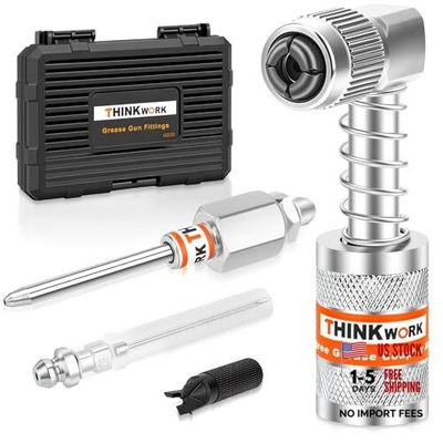 #ad 4PC Quick Connect Greasing Accessory Kit Grease Gun Couplers with 90 Degree $32.04