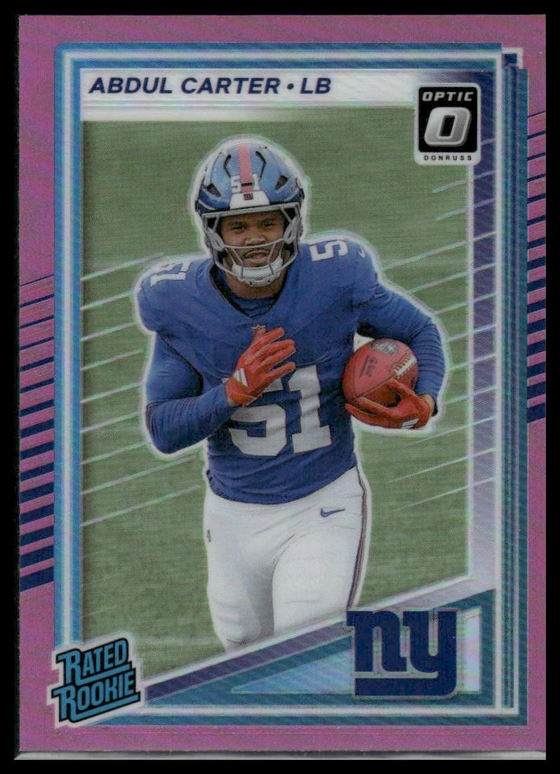 2025 Donruss #315 Abdul Carter Optic Rated Rookies Preview Pink
