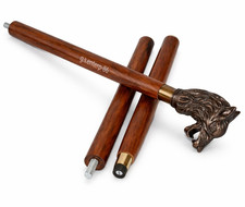 Nebula Werewolf Gothic Steampunk Walking Cane Wooden Stick Fantasy Gift Decor