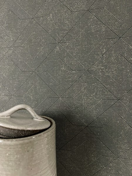 Newroom Vliestapete Anthrazit Rauten Geometrisch Modern Grafisch Wohnzimmer Edel-image