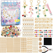 552Pcs Charms Lip Gloss Keychain Making Kit, Bag Charm Kit, Including Charms Key