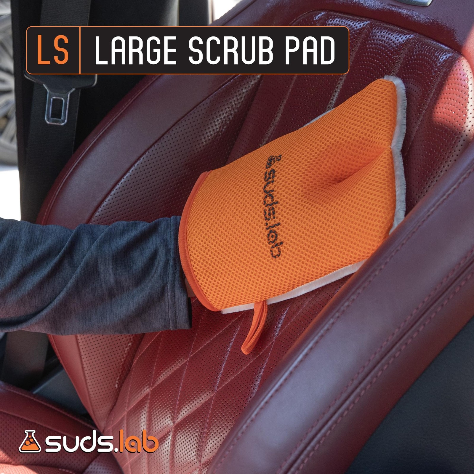 Suds Lab Oversized Scrub Pad – Heavy Duty Car Wash and Interior Cleaning Mitt...