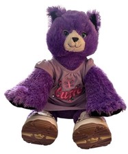 Build A Bear Purple KOOKY SPOOKY Kitty Cat Plush Halloween Bow BABW Shoe Outfit