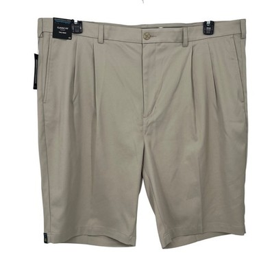 NEW Roundtree & Yorke Performance Classic Pleated Tall Man Shorts 46'' x 10.5''