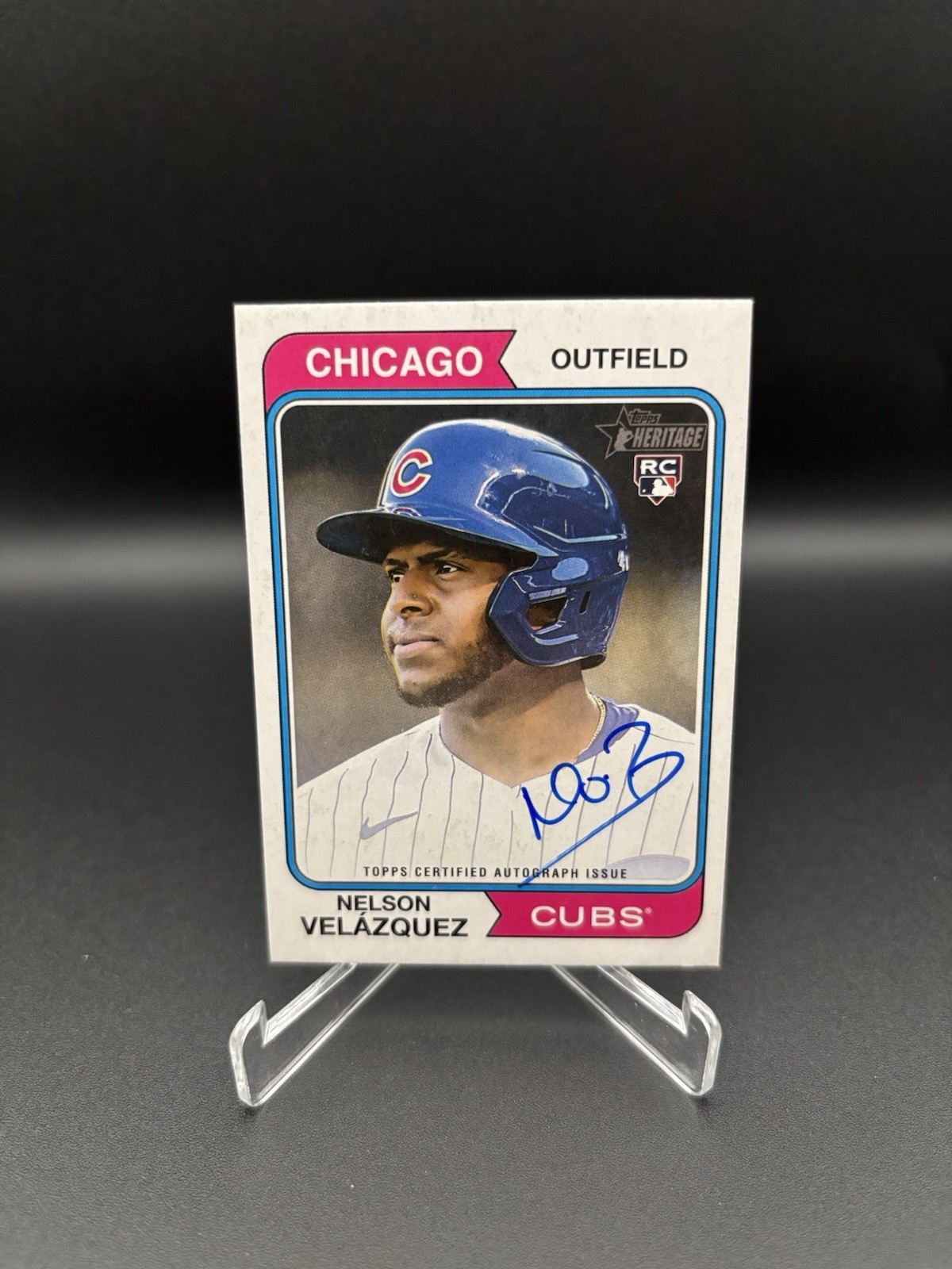 2023 Topps Heritage Real One Autographs Nelson Velazquez #ROA-NV (AU, RC)