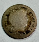 1894-O BARBER LIBERTY HEAD DIME / 90% SILVER US COIN - CIRCULATED -  FAINT '4'