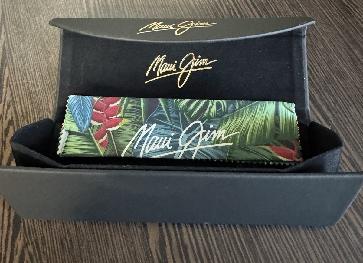 Maui Jim Black Sunglasses Case with Gold Logo Maui Jim Black Eyeglass Cases & Storage Sunglasses for sale  main image 4