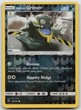 Pokemon Card Alolan Grimer REVERSE HOLO SM - Burning Shadows 83/147