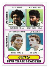 1980 Topps Clark Gaines Wesley Walker Burgess Owens Joe Klecko 507 New York Jets