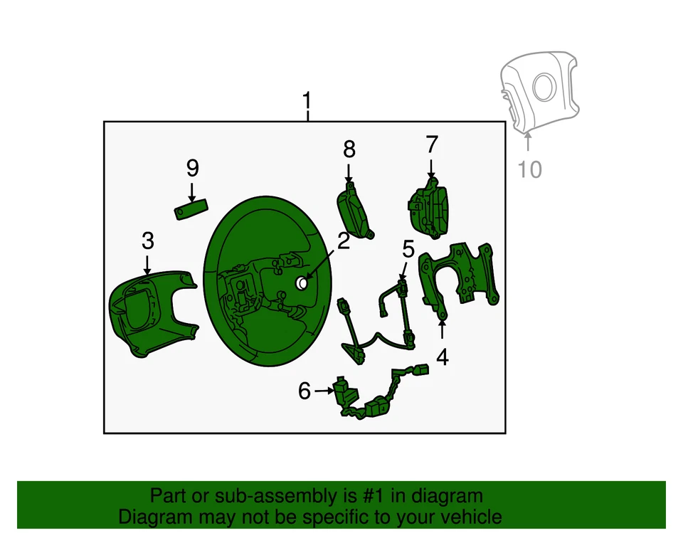 Volante de ébano GM 25924627 genuino Foto 2 de 2