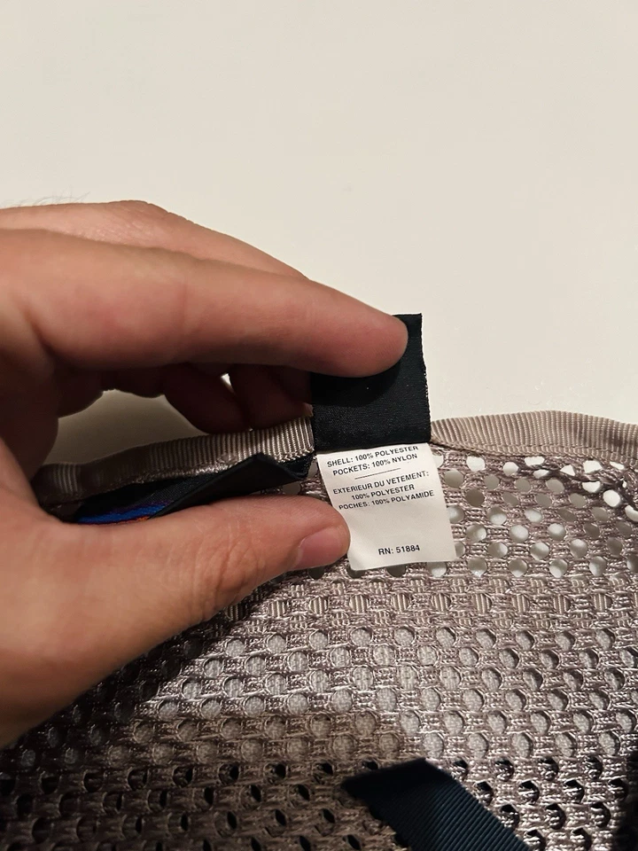 Chaleco de Pesca PATAGONIA Malla Vintage Años 90 Para Hombre Talla Mediana M Bolsillos Exterior Foto 4 de 4