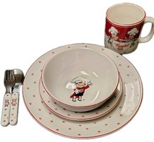 VTG Campbell Soup Kids Six Piece Tableware Set:Cup/2 Plates/Bowl/Spoon/Fork 1991