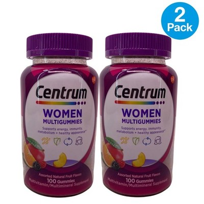 Centrum Women Multigummies 100 Gummies 2 Pack Exp 04/2027 New