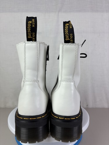 Doc Dr. Martens Jadon weiß Leder Plateau Kampfstiefel Größe Herren 9 Damen 10 - Bild 3 von 10