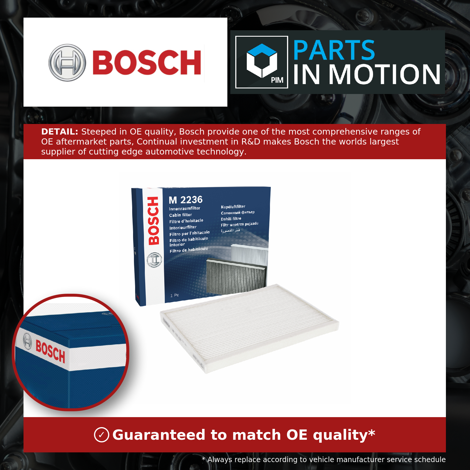 Fits BOSCH 1 987 432 236 PASS COMPARTMENT FILTER - Image 4