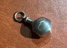 Victorian Silver Fob Scent Bottle Pendant 2.40 Grams and 20mm Wide Antique 1900