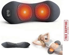 3 In 1 Electric Lumbar Support Pillow with Heating Function Back Massager