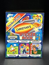 Personalized Name CHRISTIAN STICKER BOOK Stick W/Us Boy Funky Groovy Stickers