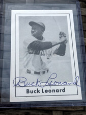 1978 Grand Slam Baseball Card #36 Buck Leonard Signed Crispy Negro League RARE