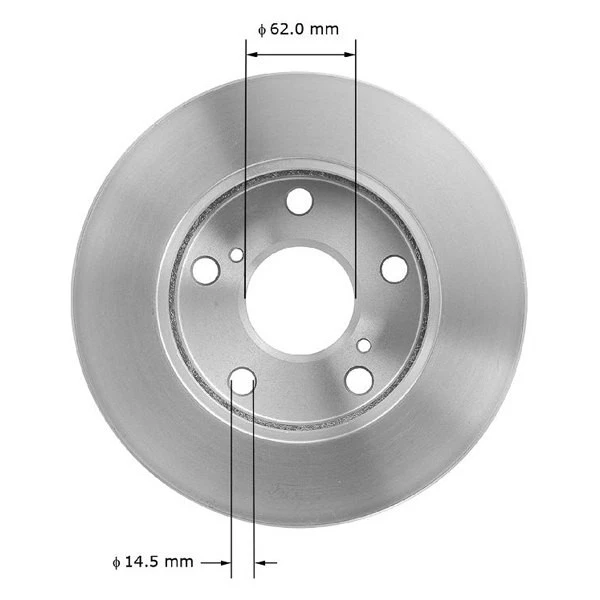 For Toyota Camry 92-01 Bendix Global Premium Plain Vented Front Brake Rotor Foto 2 de 4