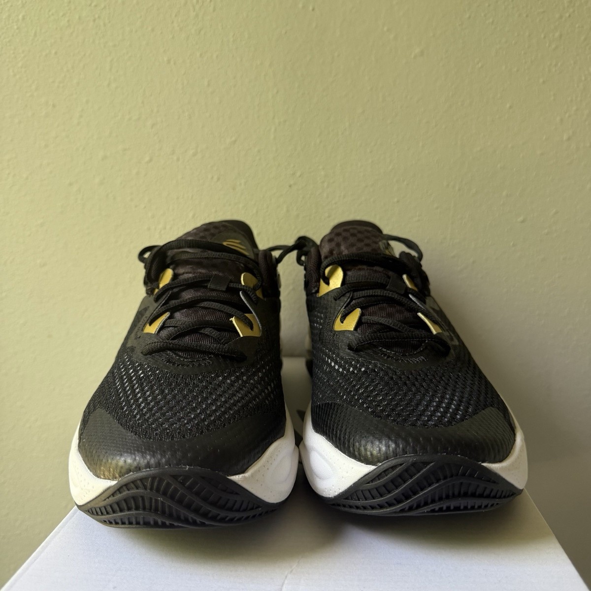 Under Armour UA Curry Splash 24 Basketball Shoes Shoes Black / White / Gold M 11 Size 10.5 - Under Armour Curry Splash 24 AP Black Gold for  main image 3