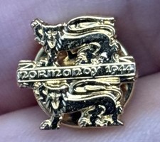 “NORMANDY 1944” Small Commemorative Gold Tone Pin Badge Operation Overlord