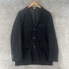 J Crew Vintage Cord Coat Men  s Size Medium Black Corduroy Blazer Jacket Pockets