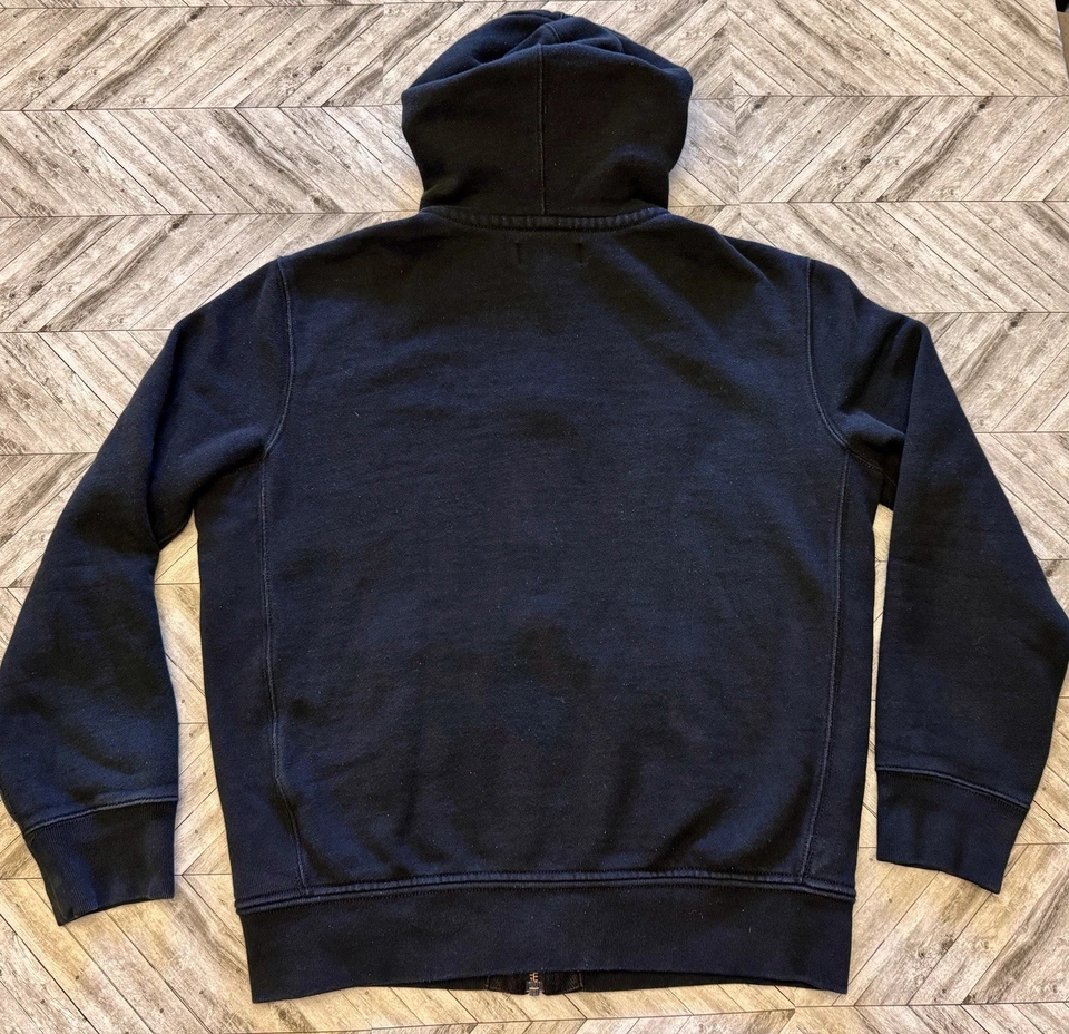 Moletom com capuz Polo Ralph Lauren masculino grande preto zíper completo caminhada preppy logotipo ao ar livre - Imagem 2 de 4