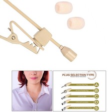 Lavalier Lapel Mic Microphone 2 Microphone Cover 4-Pin XLR Beige Cardioid